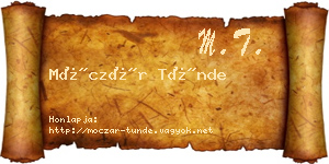 Móczár Tünde névjegykártya