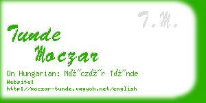 tunde moczar business card